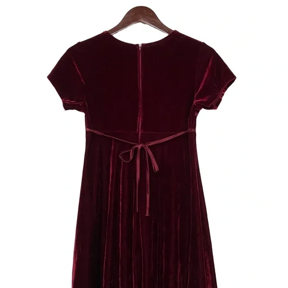 Vintage Red Crushed Velvet Bonnie Jean Dress